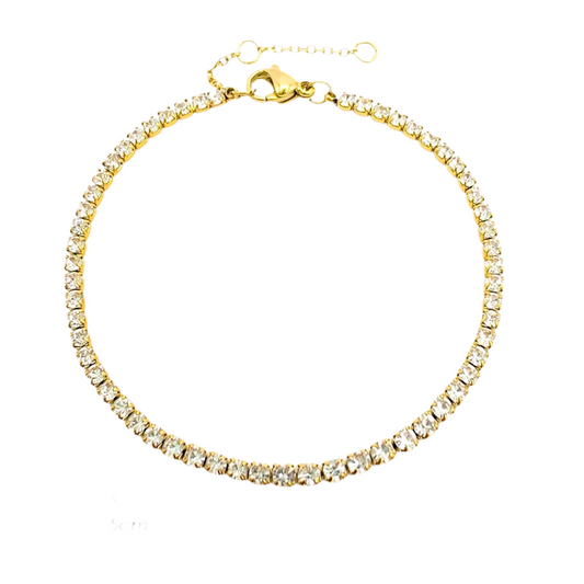 Zoey Tennis Gold Bracelet