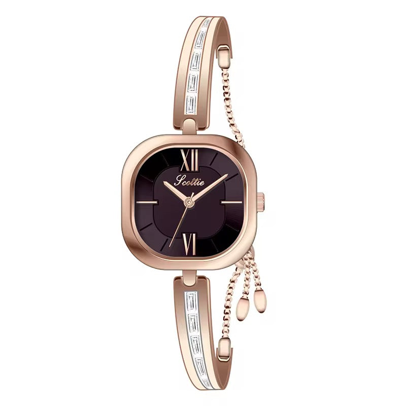 Rose gold ladies watch