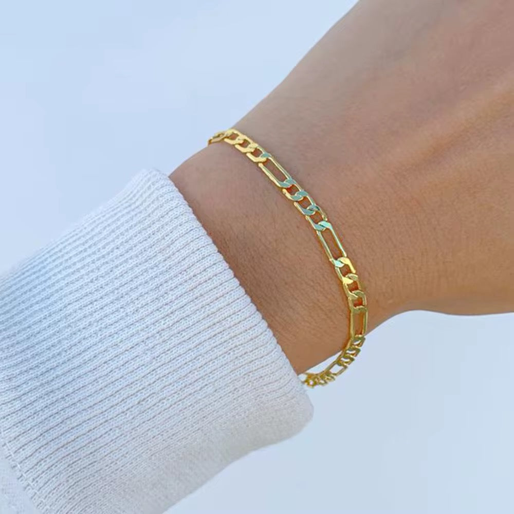 Figaro Gold bracelet | Unisex